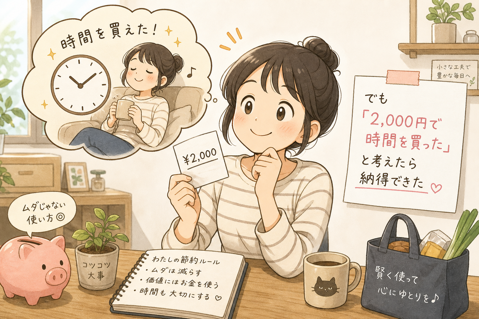 でも「2,000円で時間を買った」と考えたら納得できた