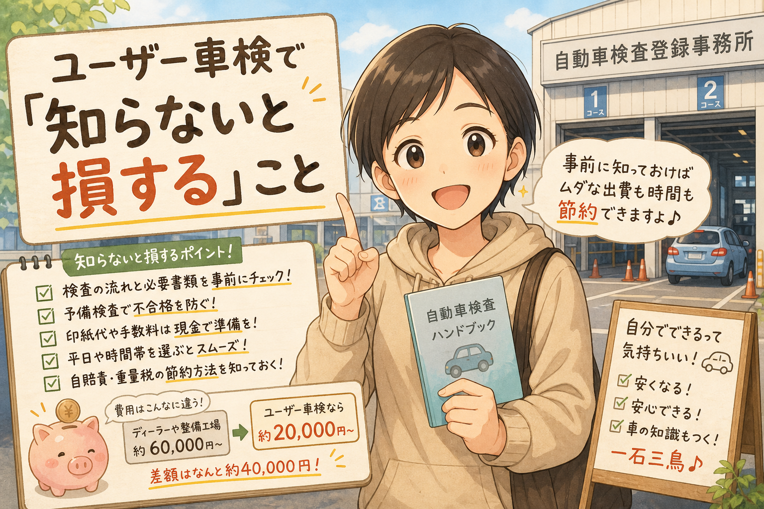 ユーザー車検で「知らないと損する」こと