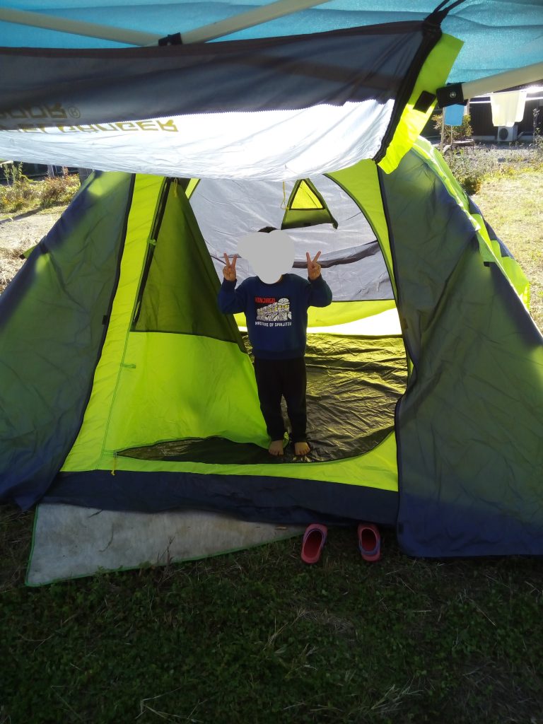 ジモティーでワンタッチテントとタープをゲット