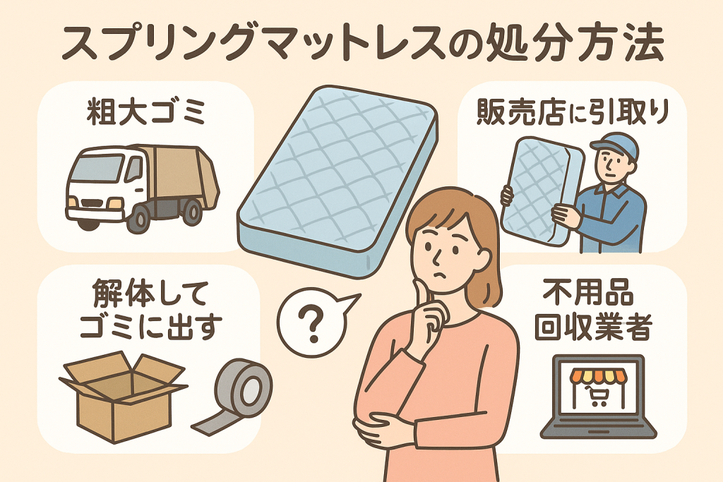 【処分が大変？】スプリングマットレスの処分方法